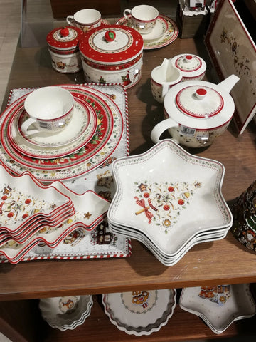 Christmas Decoration Dinner Plates, Dessert Tray, Salad Tray, Milk Pot, Creamer, Kitchen Tableware, Dinnerware