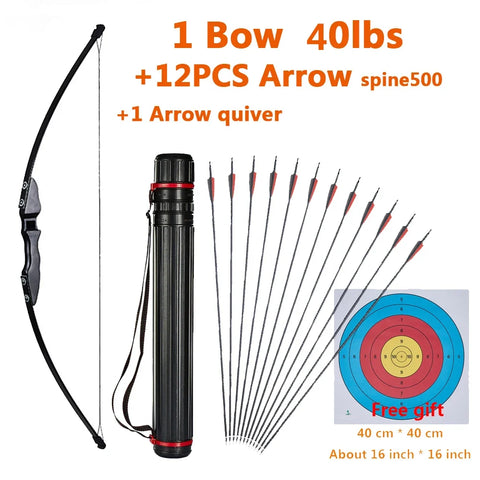 1pc Archery Recurve Bow Take-Down Straight Draw Bow For Children Adults Beginner Shooting Practise Hunting Game Accessories