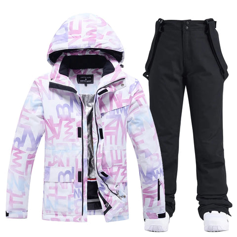 Women's Snow Wear 10k Waterproof Ski Suit Set