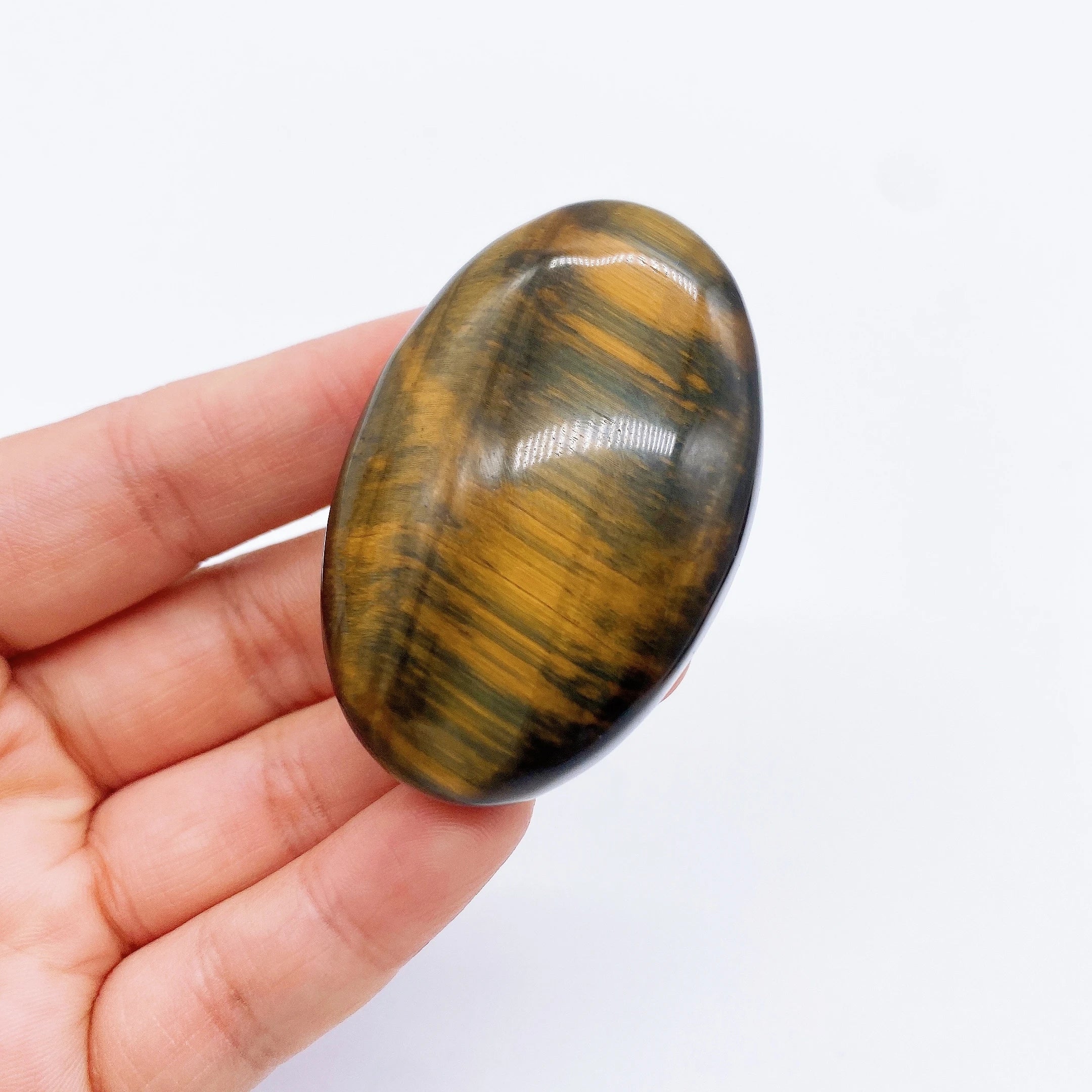 Natural Tiger Eye Stone Pocket Palm Crystal Blue Yellow Quartz Energy Gemstone Healing Gift Mineral message tool Home Decor