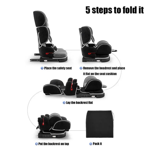 Folding Child Car Seat Portable Baby Car Safety Seat Adjustable Kids Car Seat Baby Chair Baby Car Booster Seat for 9-36kg