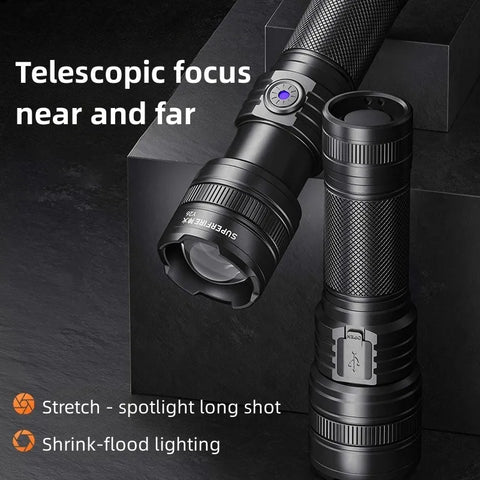 Power Led Torch Powerful Zoom Flashlight