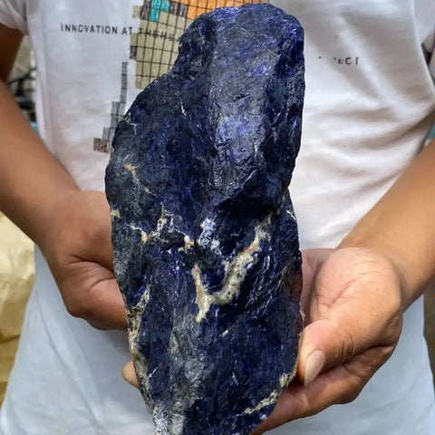 Natural Large Noble Dark Blue Sodalite Crystal Gemstone Rough Raw Rock Specimen Healing