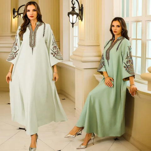 Eid Muslim Abaya Morocco Fashion Robe Corban Dubai Elegant Party Dresses Islamic Kaftan Arab Women Clothes Middle East