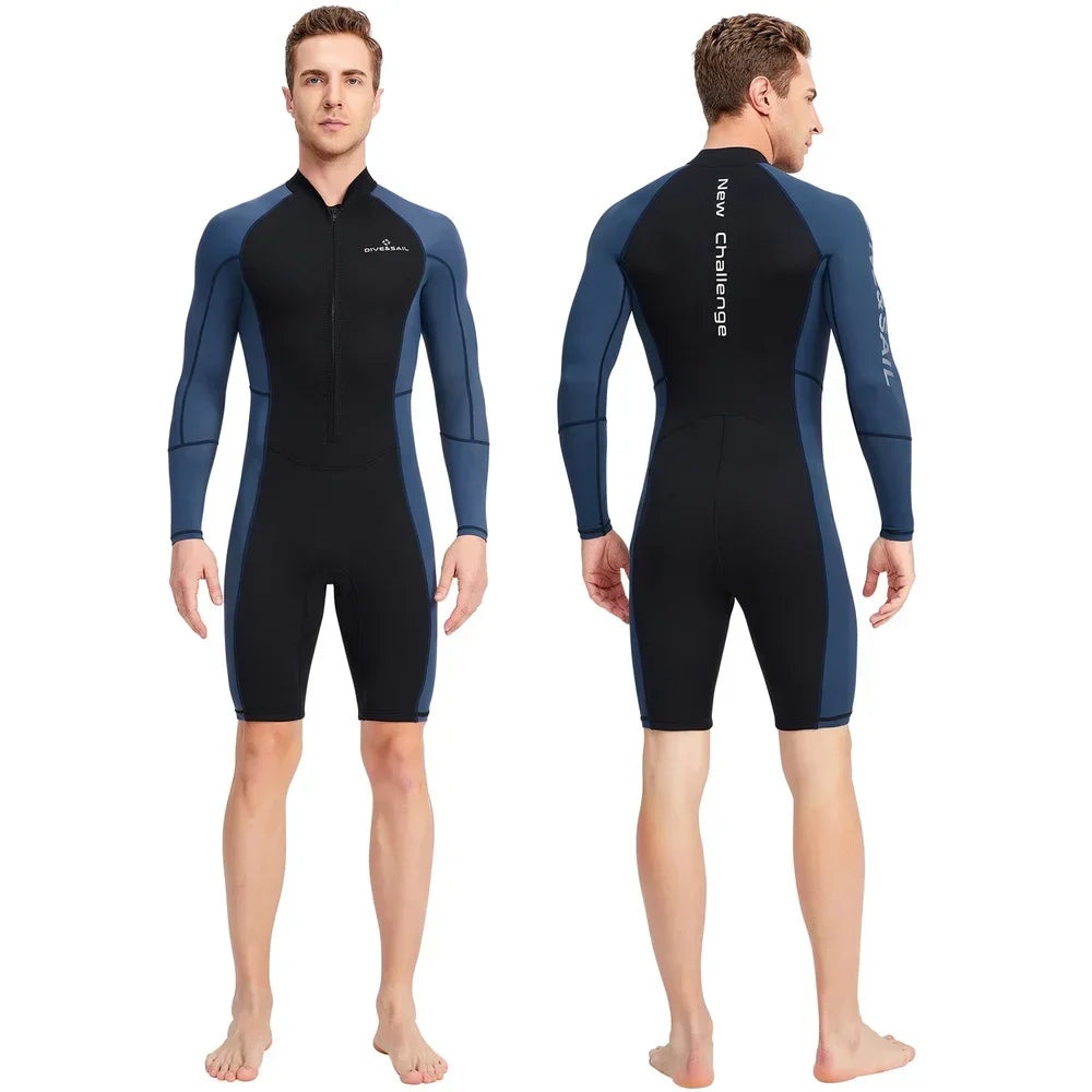 UV-proof Front Zip Lycra Long Sleeves Diving Suit