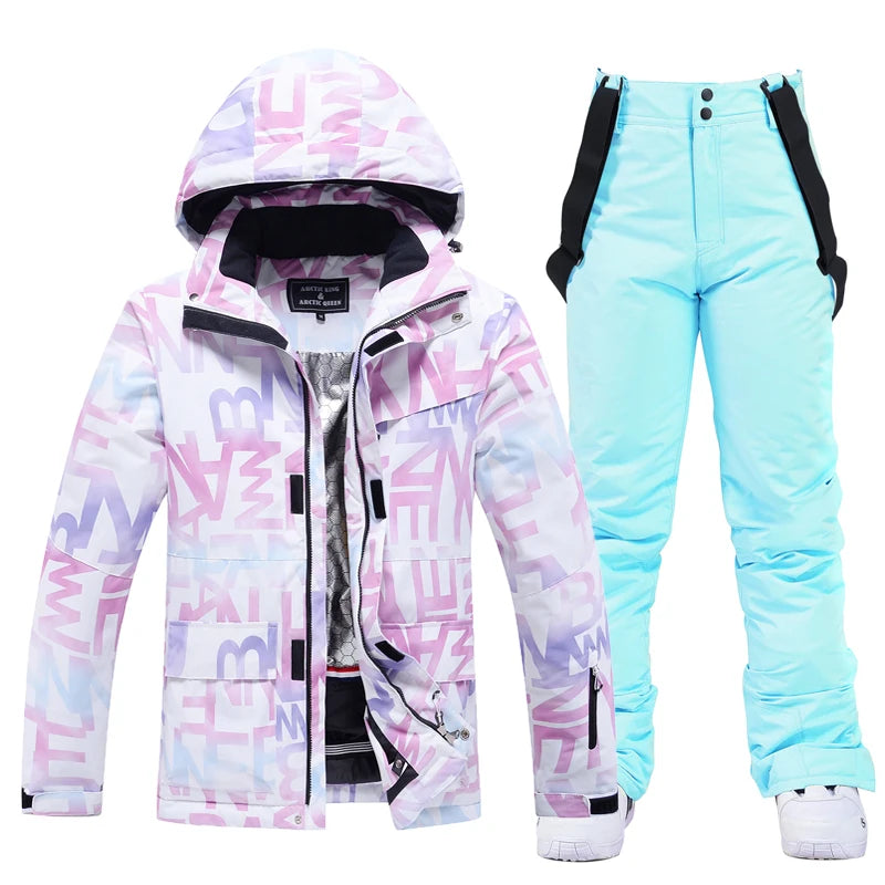 Women's Snow Wear 10k Waterproof Ski Suit Set