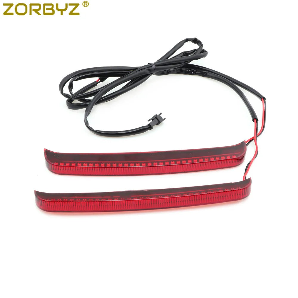 ZORBYZ Motorcycle Red LED Saddlebag Brake Flowing Turn Signal Light For Harley Touring Street Glide FLHX 2014-2022