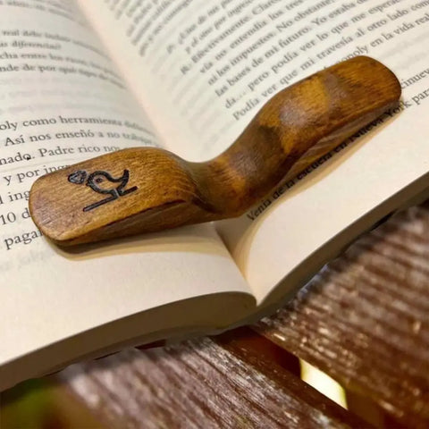 New Wooden Thumb Bookmark One Hand Reading Thumb Book Support Book Page Holder Bookmark For Book Lovers Fast Reading Aids Tools