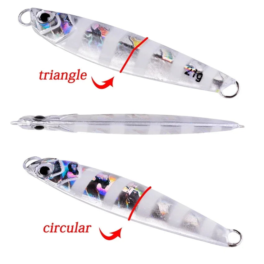 Shore Drag Cast Jigging Spoon Fishing Lure Artificial Bait Tackle