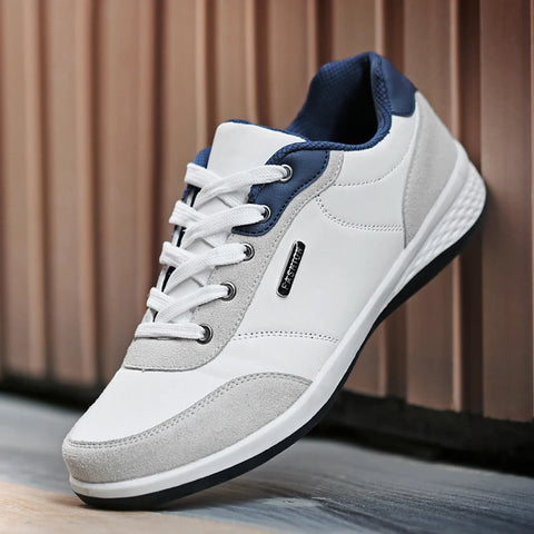 Men Sneakers Microfiber Leather Casual Shoes