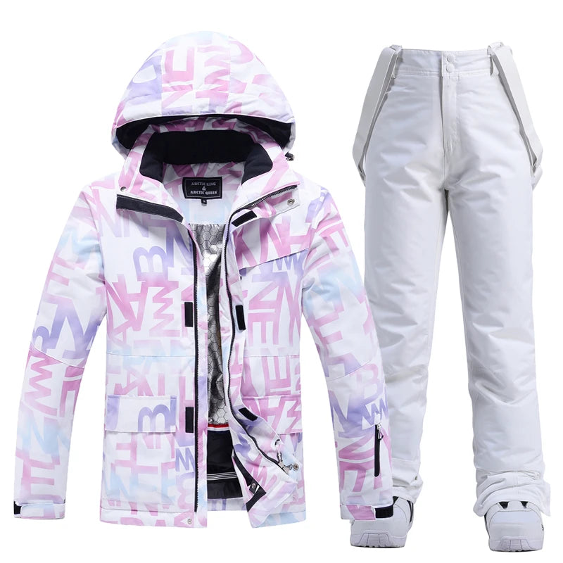 Women's Snow Wear 10k Waterproof Ski Suit Set