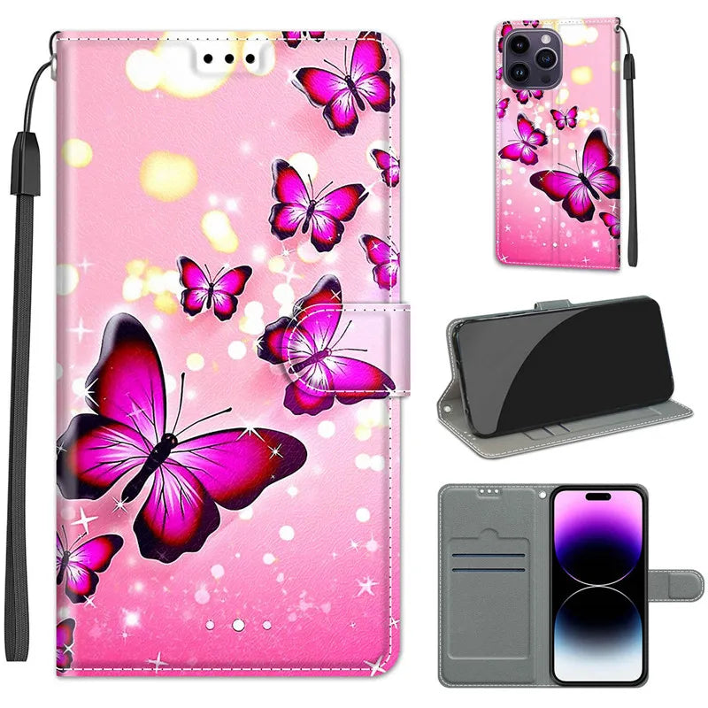 Flower Pattern Flip Case For Xiaomi