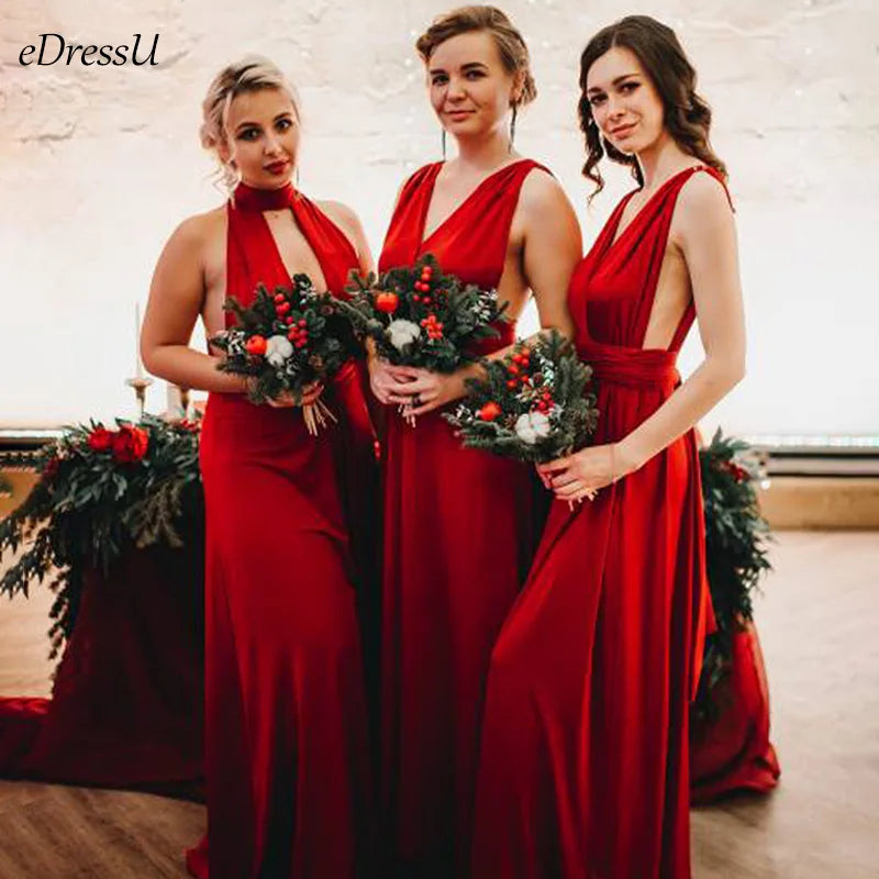 30 Colors Convertible Multi-way Bridesmaid Dress A-line Evening Greek Maxi Sexy Red Pink Elegant Formal long Dress YSM-2035