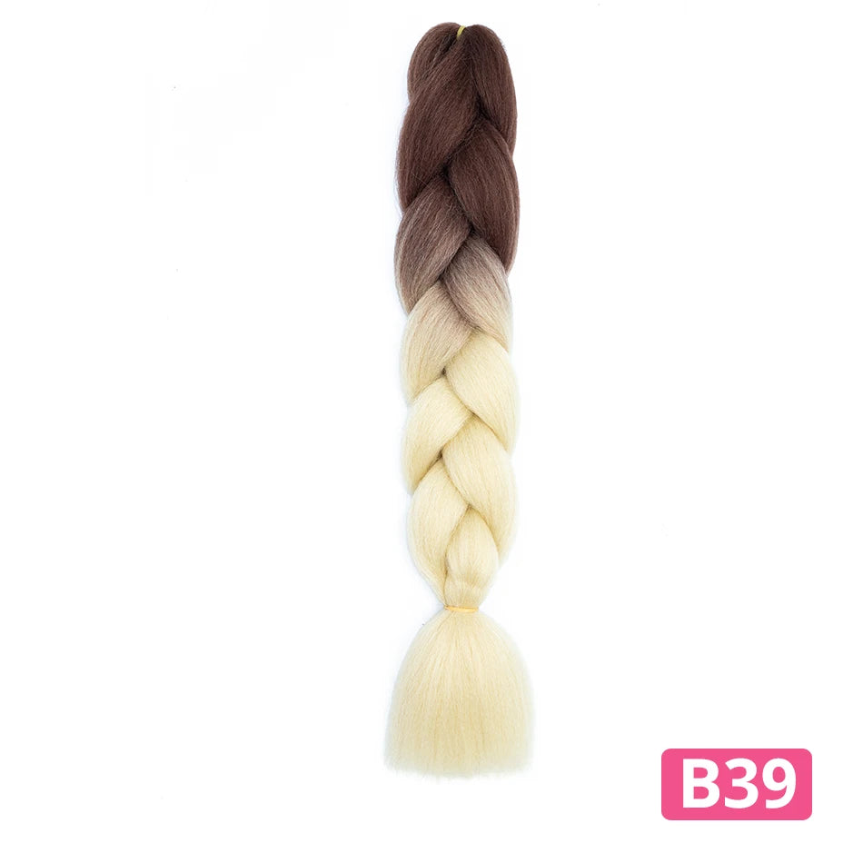 Colorful Hair for Braids Synthetic Braiding Hair Extensions for Girls Jumbo Braid Hair for Crochet Box Expression Braiding Hair