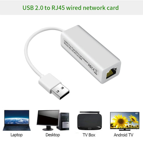 Portable USB 2.0 to RJ45 Ethernet Network Card RTL8152B Chip Lan USB Adapter 10/100Mbps for PC windows 7 8 10 XP Tablet Laptop