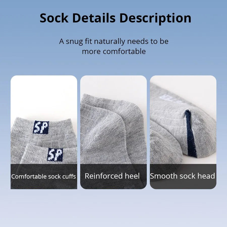 5 Pairs Mens Letters SP Short Socks Spring And Summer