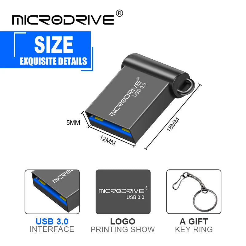 USB Flash Drive High Speed 3.0 Mini Flash Pendrive 128GB 64GB 32GB 16GB Cle USB 3.0 Stick 64GB 128GB USB Storage Key USB Devices