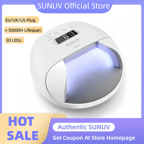 SUNUV Nail lamp SUN7 UV LED Nail Lamp Dryer Big Power Fast Curing Nail Gel Professional Nail Dryers UV Gel Drying Tools Machine