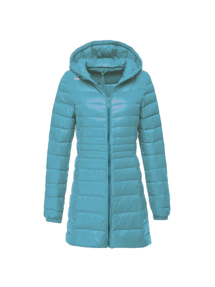 Light Down Jacket Women With Hooded Down Coat Female Big Size Coats