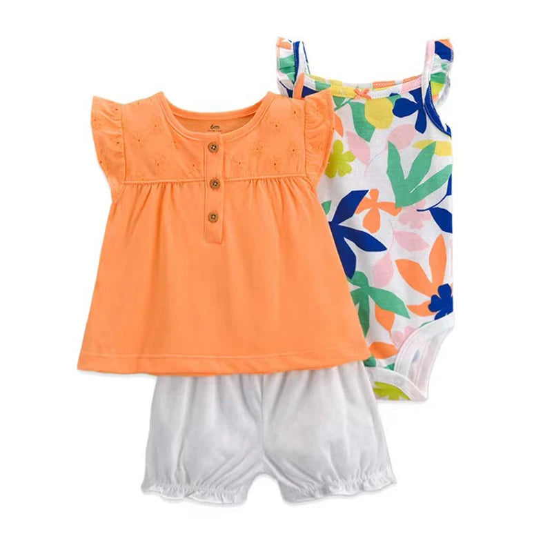 Summer Baby Girls Clothes Set