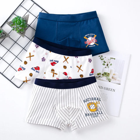 3Pcs/Lot 3-16 Years Boxers For Boys Panties Cartoon Children Underwear Cotton Students Underpants