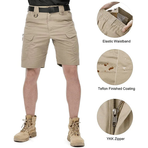 Men Urban Military Tactical Shorts Outdoor Waterproof Wear Resistant Cargo Shorts