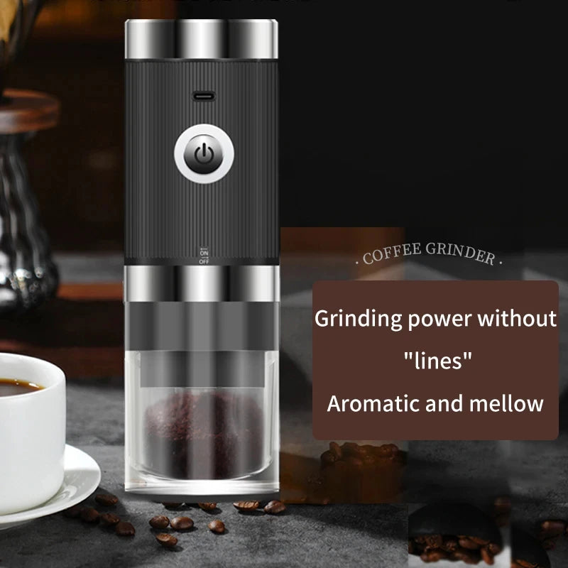 2024 New Portable Electric Bean Grinder Coffee Machine with 5-Gears and One Button to Start Fast Grinding USB Charging Grinder