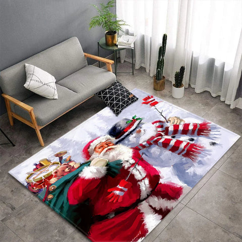 Christmas Carpet for Living Room Home Decoration Large Rugs Santa Claus Kids Room Children Bedroom Bedside Mats New Year Gifts