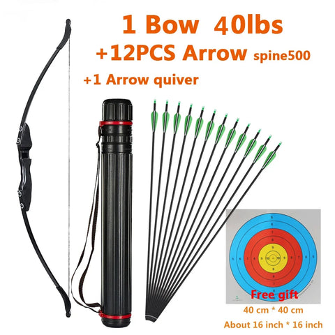 1pc Archery Recurve Bow Take-Down Straight Draw Bow For Children Adults Beginner Shooting Practise Hunting Game Accessories