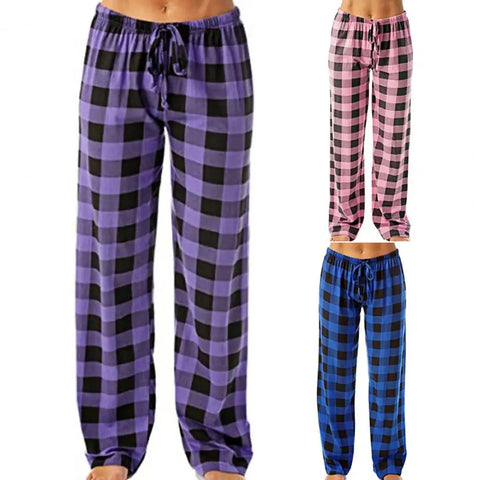 Red Black Plaid Pajama Pants Men