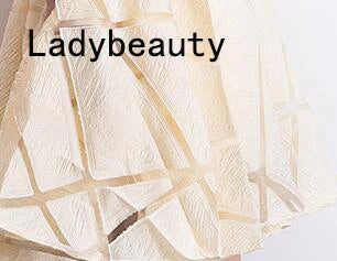 Ladybeauty New Arrival Luxury Scoop collar sleeveless Embroidery Zipper Cocktail Dresses A-line Tea Length Formal Dress