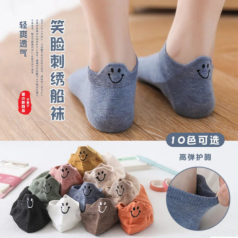 10 Pairs Kawaii Short Socks For Women