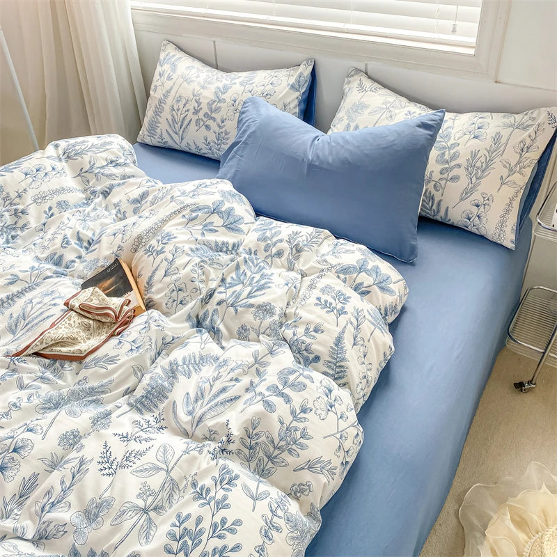 Cotton Double Layer Yarn Thickened Bedding Set