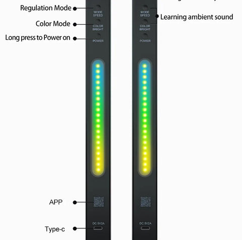 Sided Ambient Lamp APP Control Sound Control