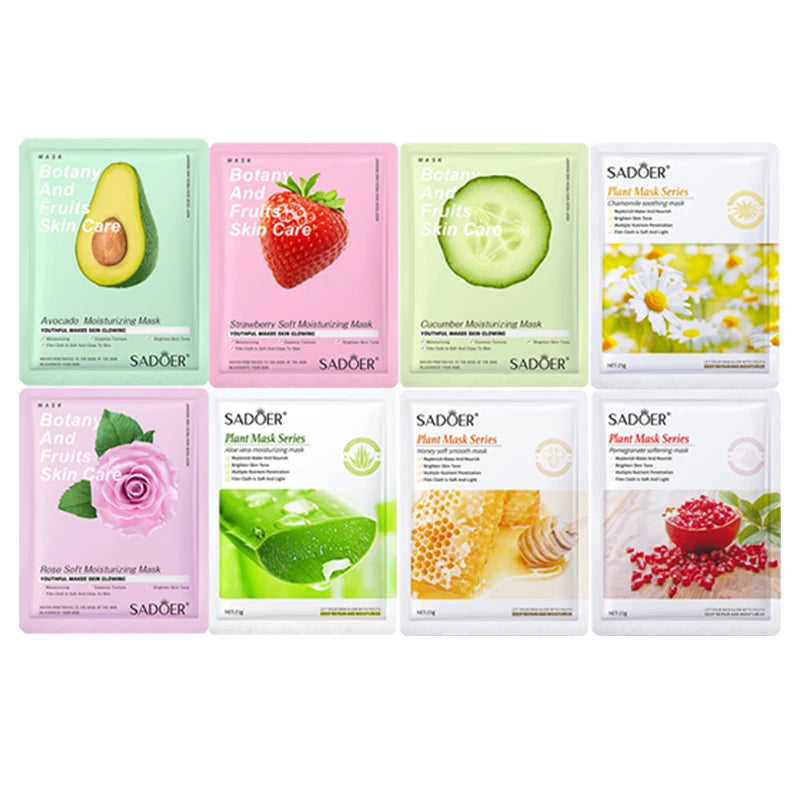 20 Pieces Natural Fruit Plant Facial Mask