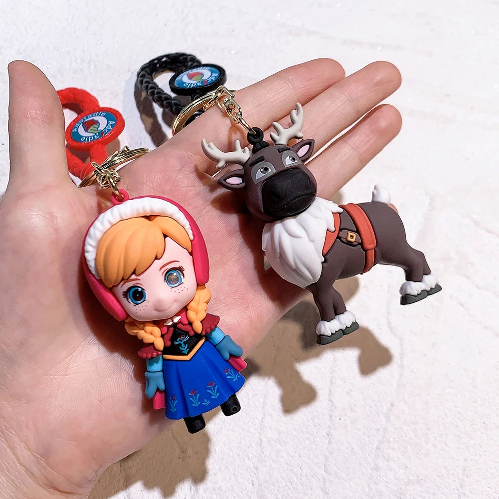 Cartoon Anime Frozen Princess Elsa Pendant Keychain Car Key Chain Key Ring Keyring Phone Bag Ornament Jewelry Gift