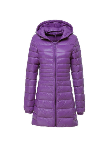 Light Down Jacket Women With Hooded Down Coat Female Big Size Coats