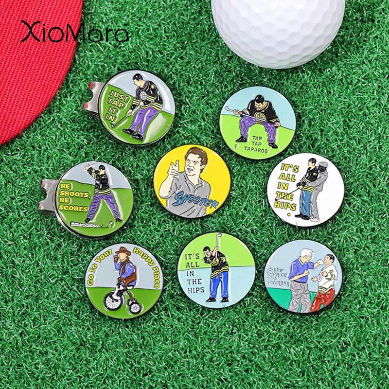 Golf Hat Mark Creative Patterns Ball Hat Clip Marker Magnetic Removable Golf Ball Position Mark Golf Accessories Golfer Gifts