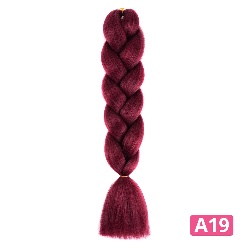 Colorful Hair for Braids Synthetic Braiding Hair Extensions for Girls Jumbo Braid Hair for Crochet Box Expression Braiding Hair