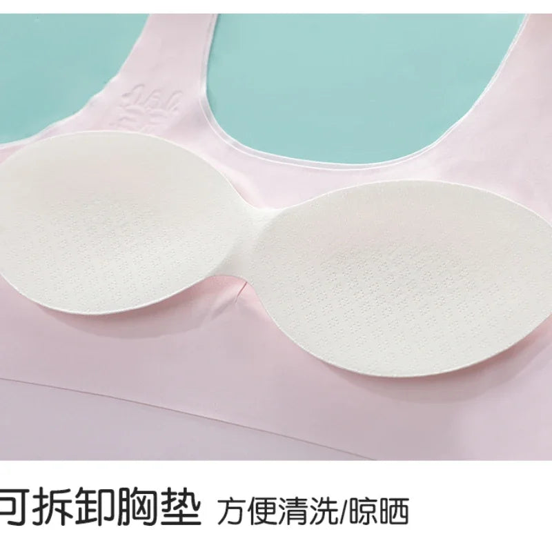 Girls Underwear Big Children's Breathable Sport Training Bras Cartoon Printed Crop Tube Tops Clothing Puberty Teenagers Bra