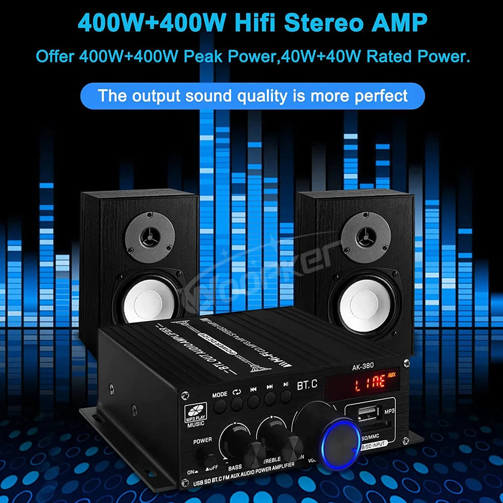 Digital Audio Amplifier 800W Bluetooth Power