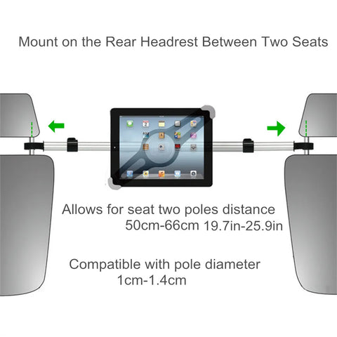 Car Tablet Headrest Holder for 7-13" Tablets Adjustable Car Back Seat Headrest Tablet Mount Stand Road Trip Essentials for Kids