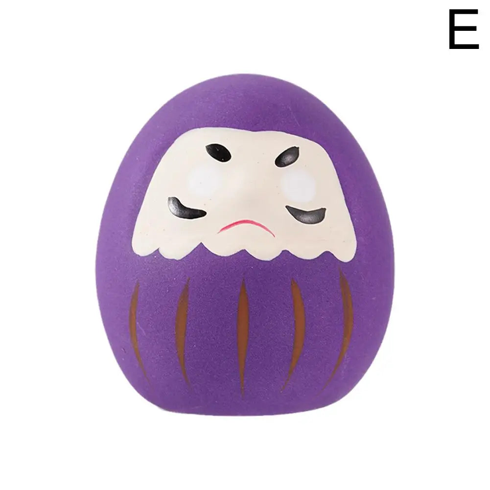 Japanese Ceramic Daruma Doll Crafts Lucky Charm Fortune Ornament Landscape Home Decor Accessories Gifts Living Room Decoration