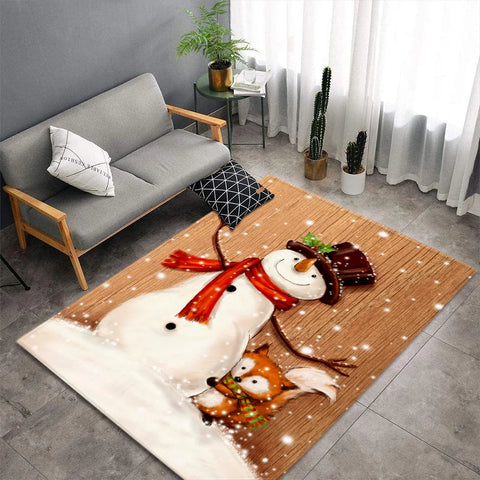 Christmas Carpet for Living Room Home Decoration Large Rugs Santa Claus Kids Room Children Bedroom Bedside Mats New Year Gifts