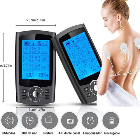 Muscle Massager Adjustable Mode Body Massage Slimming Machine Electric Massage Device Rechargeable Black and Silver