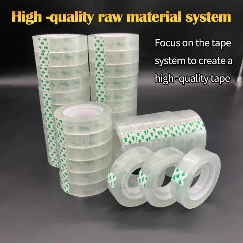 5-1Pcs 18/12/8mm Transparent Adhesive Tape Pack Tools Stationery Office School Supplies Students Adhesive Tape Packing