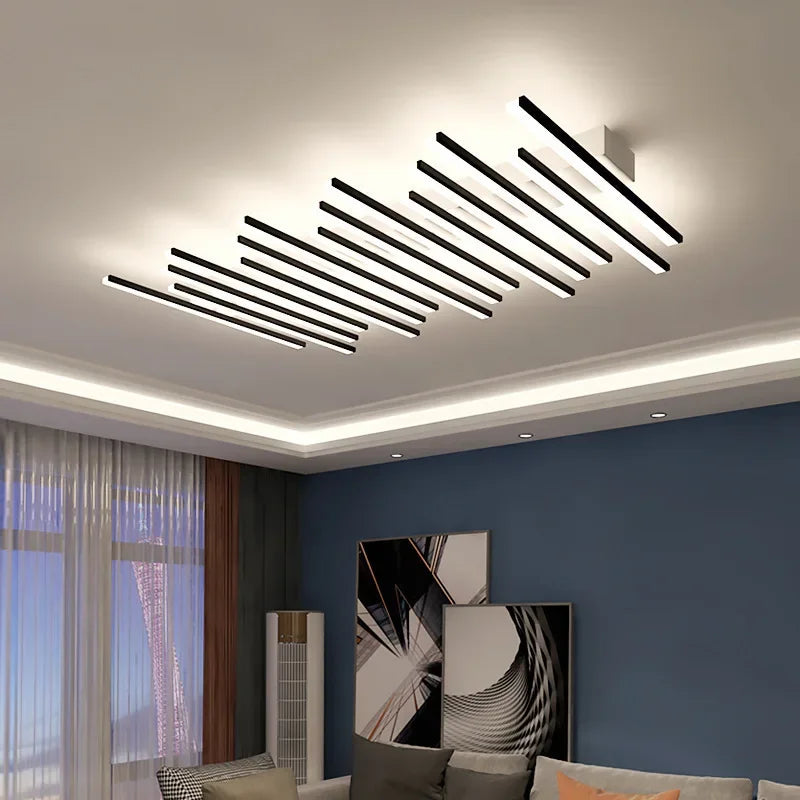 Nordic Art Line Acrylic Led Ceiling Chandelier Living Room