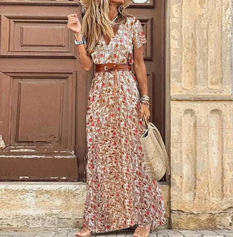 Summer Beach Bohemian Dresses Vestido Casual Robe Female Clothing