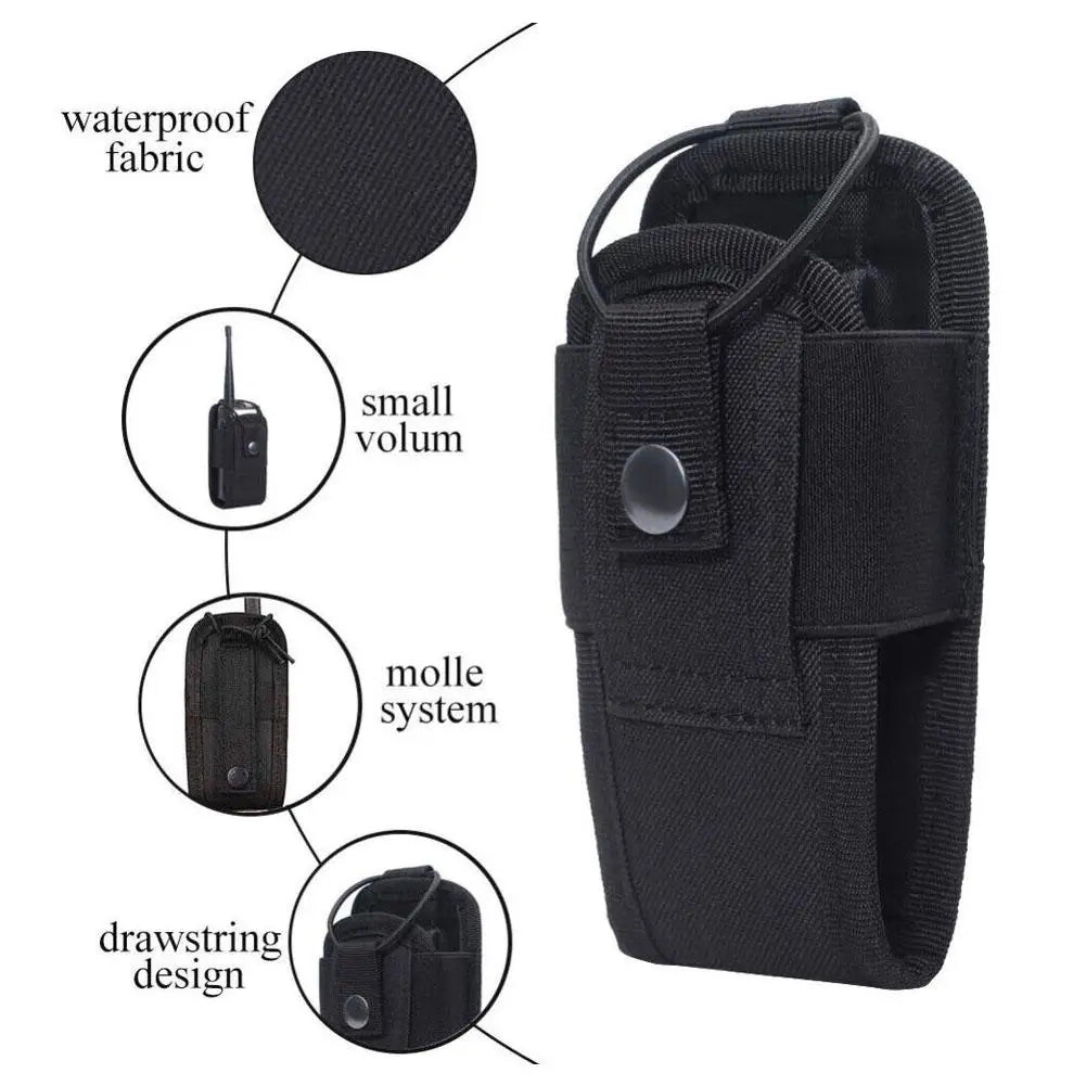 Outdoor Tactical Walkie-talkie Protective Case For MOLLE Waist Bag Holder Portable Interphone Carry Bag For Hunting Climbing