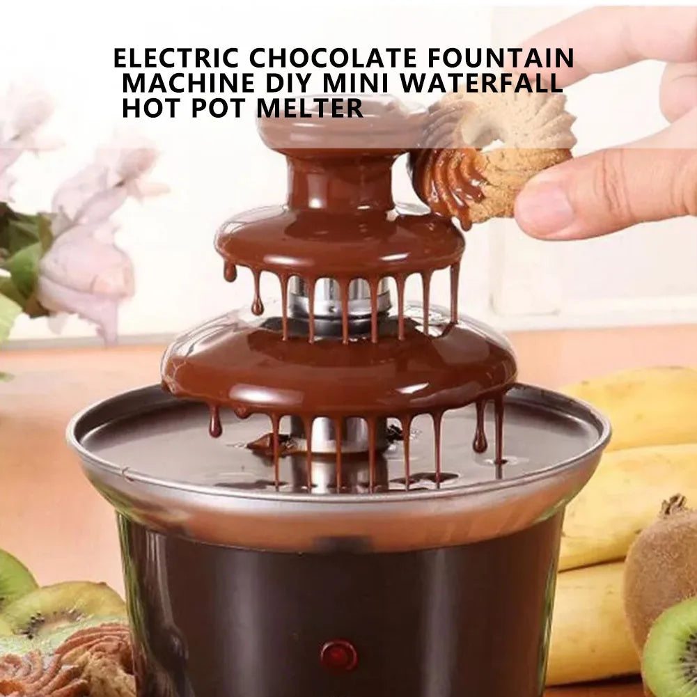 Chocolate Fountain Fondue Mini Waterfall Hotpot Machine Wedding Heating Melts